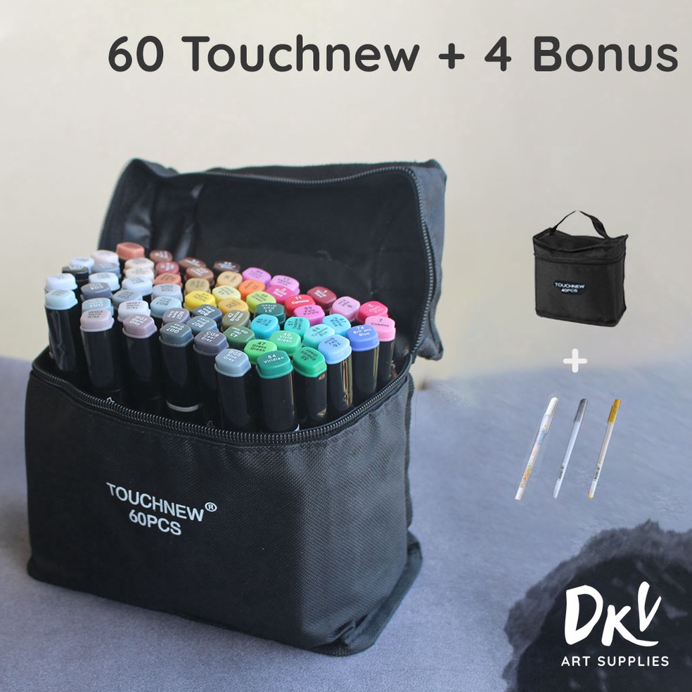 

KODE L27E Touchfive Touchnew Marker Spidol 6 8 Colors Twin Brush Tip Markers Animasi