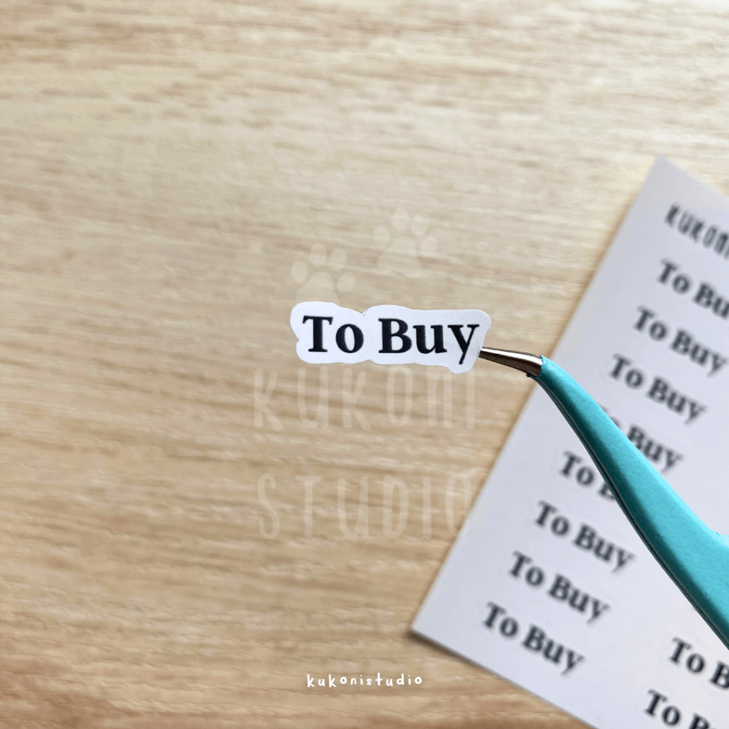 

To Buy Sticker | Planner Sticker | Kukoni Studio