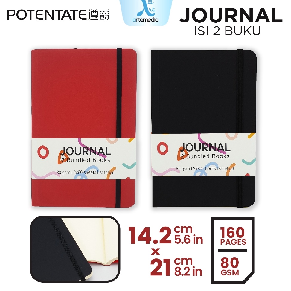 

KODE J75D Potentate Travel Journal 142x21cm Stitch Bound Sketchbook