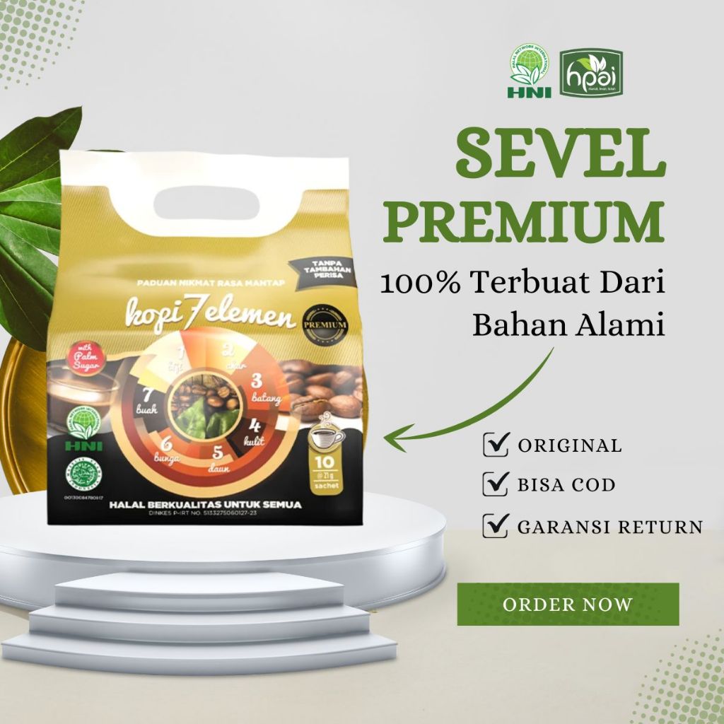 

KOPI HERBAL/ TERPERCAYA KOPI 7 ELEMEN PREMIUM / KOPI SEVEL PREMI / COFFEE SEVEL PREMIUM /