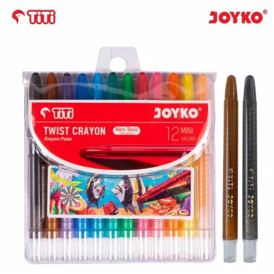 

KODE K54Q Crayon 12 warna titi putar MINI Twist Krayon