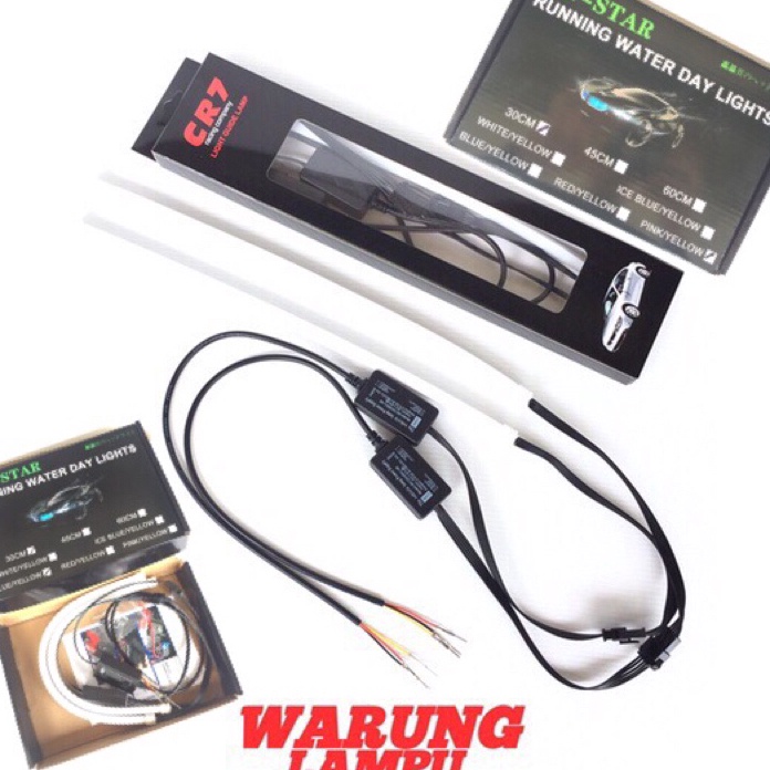 1111 Lampu Alis Running Fleksibel 3Cm Dua Warna Grade A No Bintik