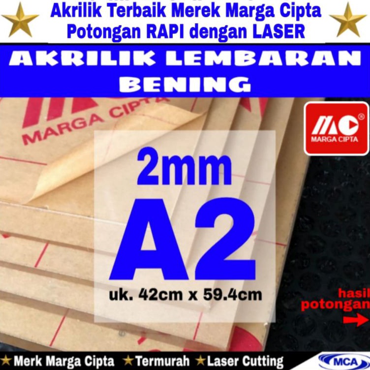 

KODE V86Z AKRILIK lembaran 2mm A2 Akrilik bening Marga cipta Acrylic