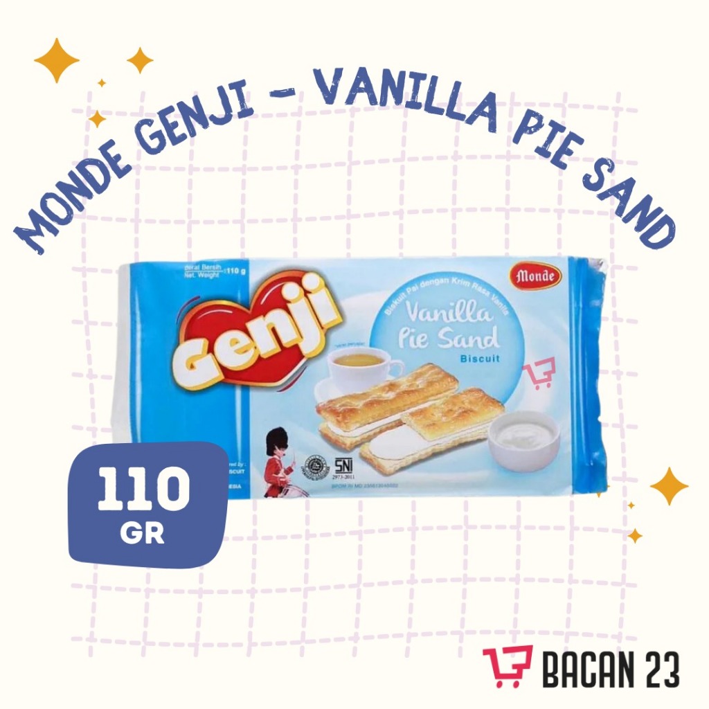 

Biskuit Genji Vanilla Pie Sand (110 gr) Biskuit Monde Genji