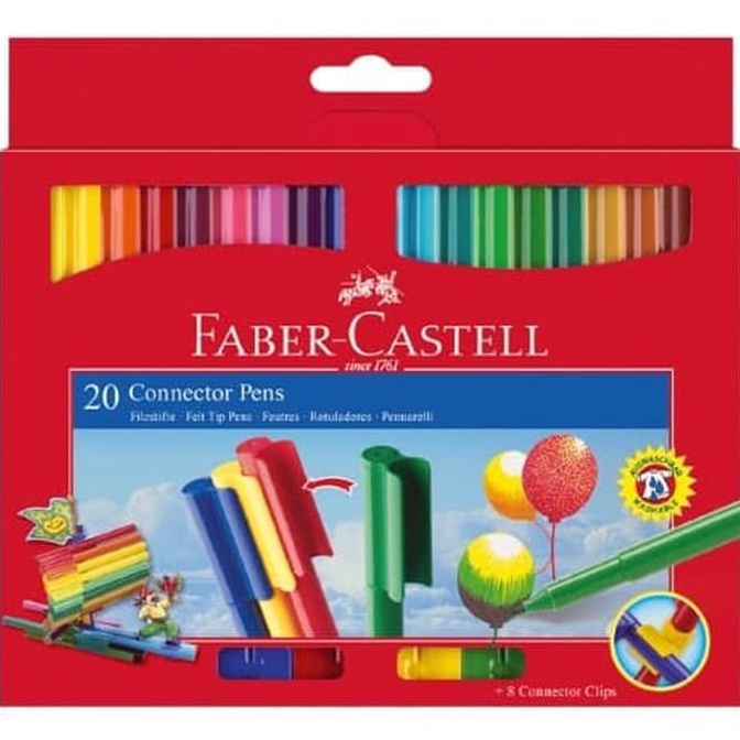 

KODE F52E FABER Connector Pen Faber Castell 112A 2 Warna Colours Spidol Craft