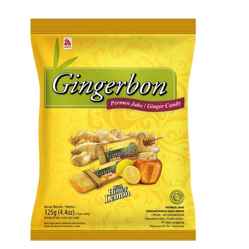 

Gingerbon Permen Jahe Rasa Peanut Butter / Mango / Honey Lemon 125gram