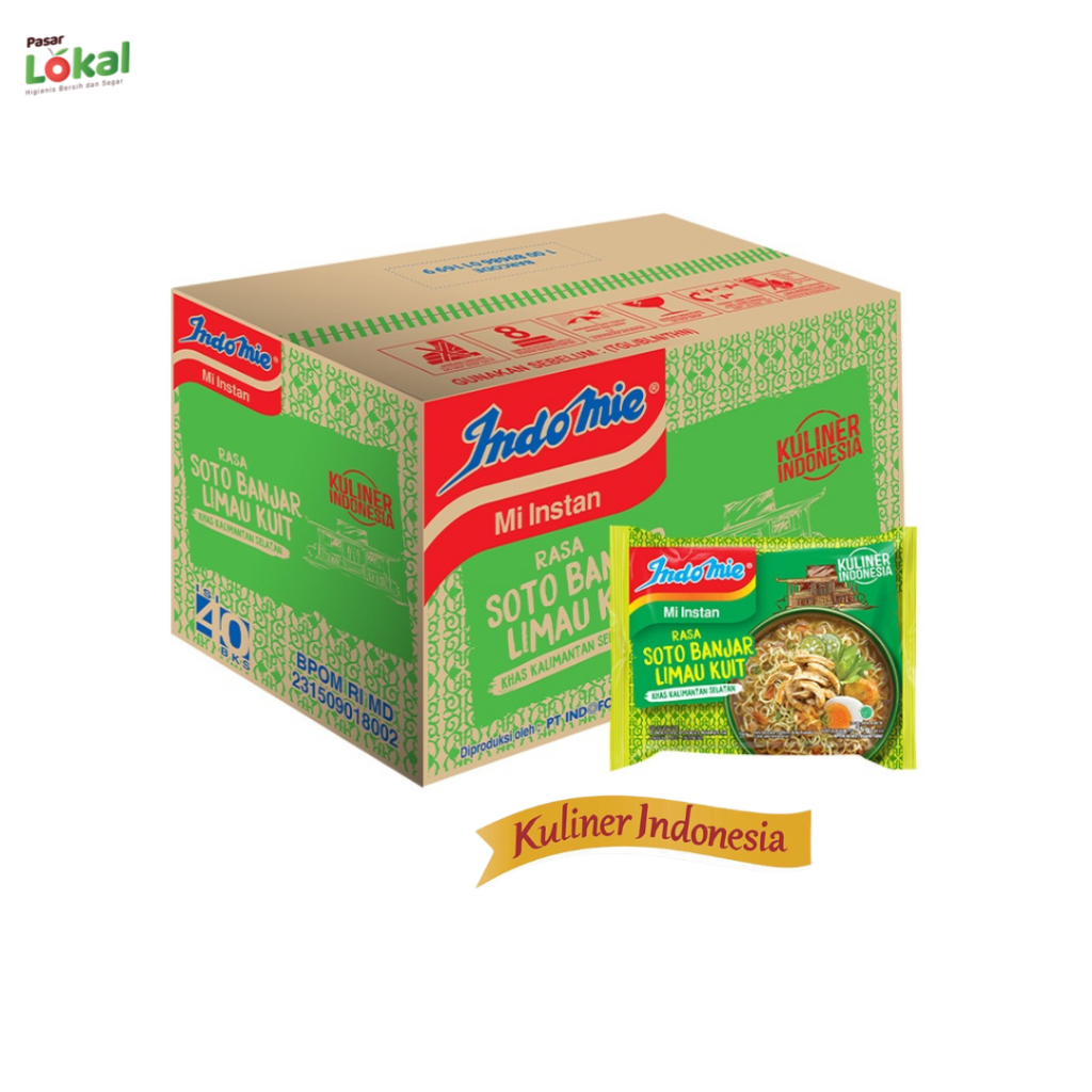 

Mie Kuah Instant Indomie Soto Banjar Limau Kulit Khas KalSel Dus Karton