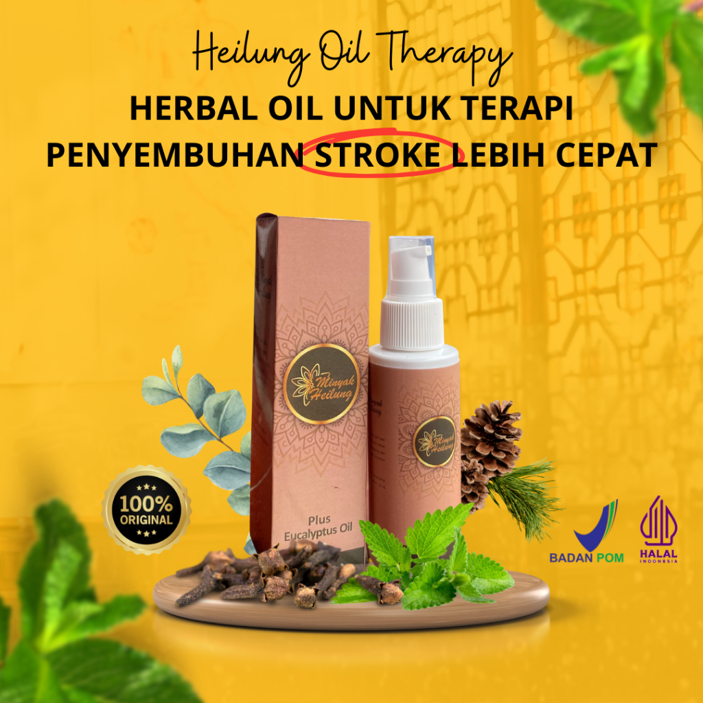 Heilung Oil Original 50ml Terapi Herbal Kecemasan, Vertigo, Asam Lambung, Gerd, Insomnia, Stroke