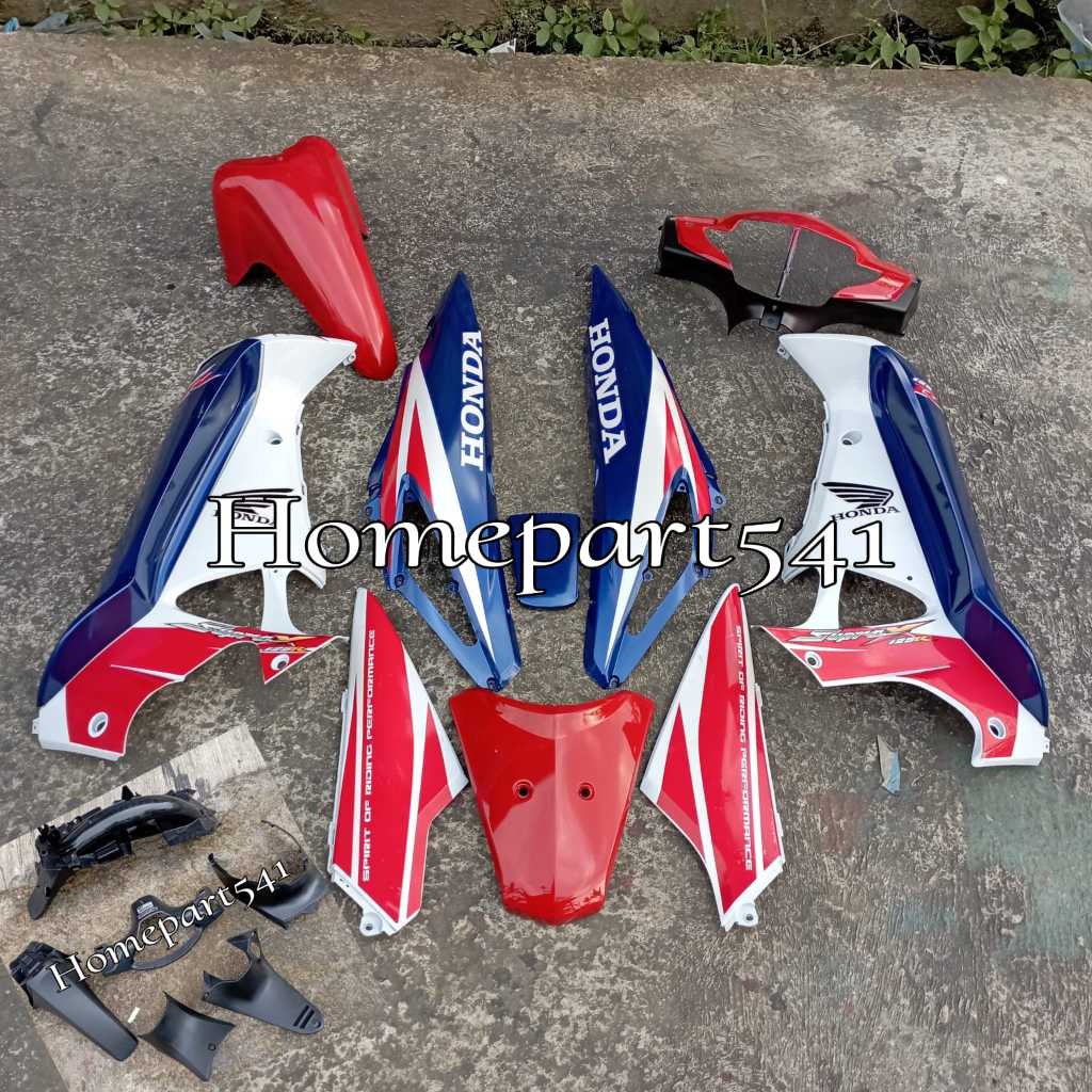FULL SET BODY HALUS BODY KASAR HONDA SUPRA X 125 R LAMA OLD 2005 - 2006 BIRU MERAH PUTIH