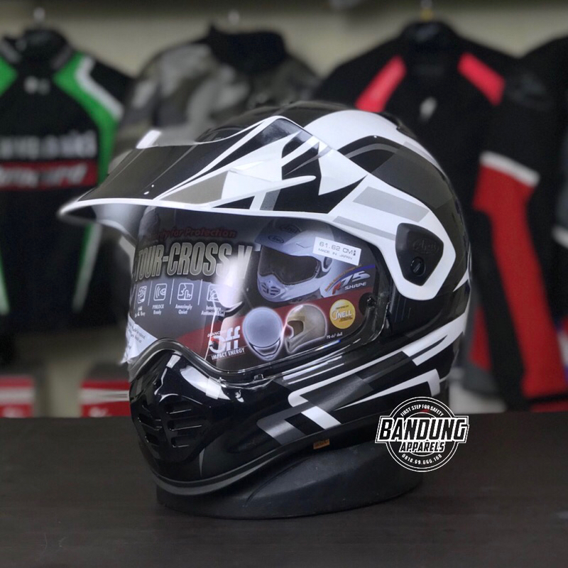 Arai Tour Cross V Discovery White Helm Adventure Touring Tour Cross 5