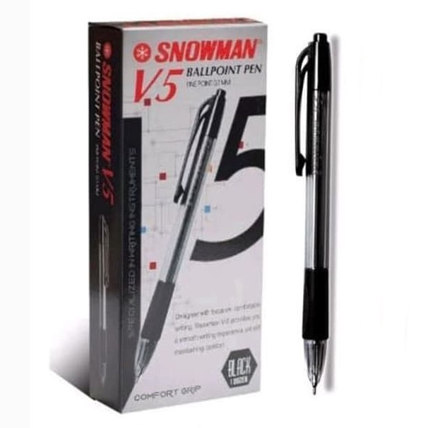 

KODE M34X Pulpen SNOWMAN V5 7 MM isi 12 7MM Pena Pen