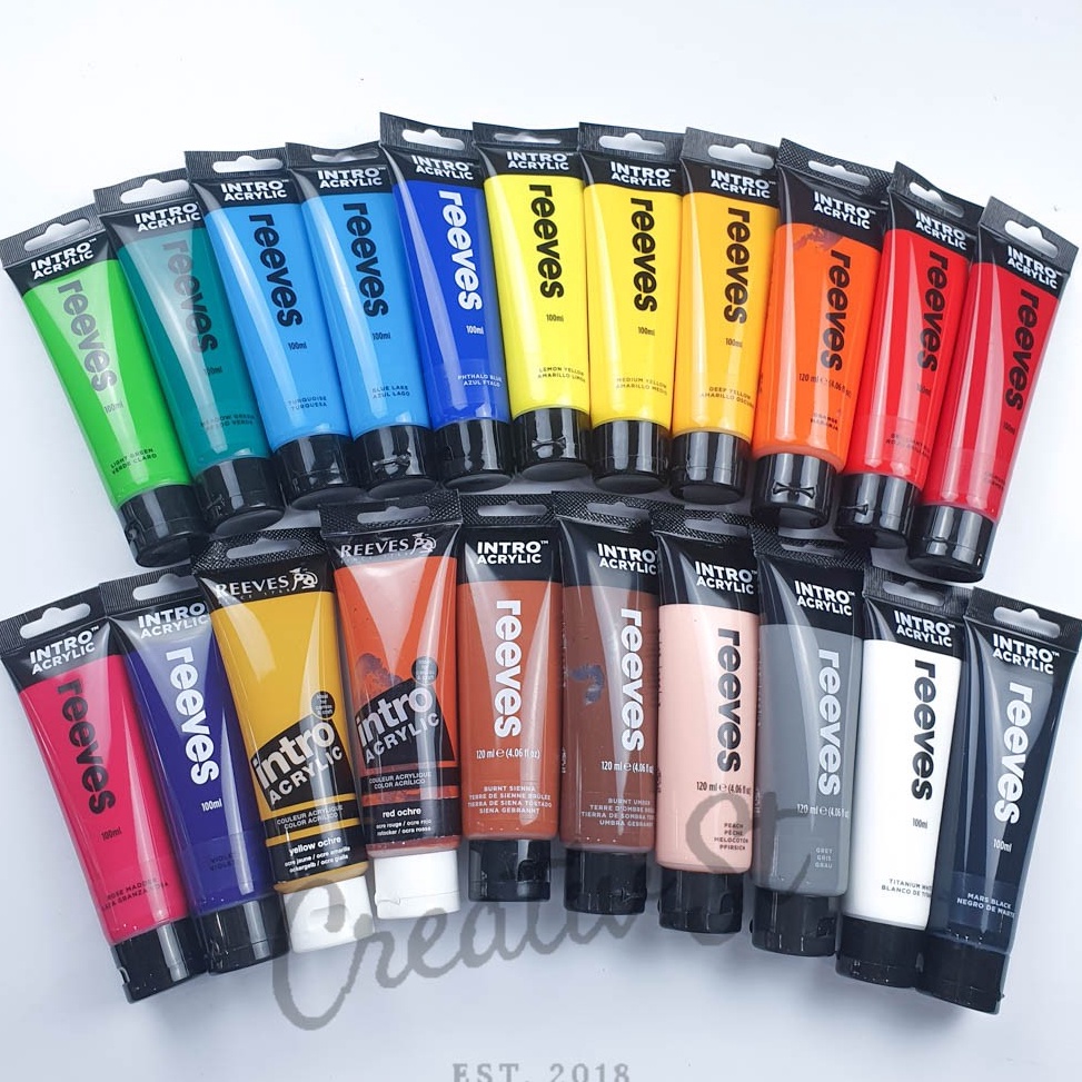 

KODE C45C Reeves Intro Cat Acrylic 12 ml Paint Acrylic Colour Part 1 Cat Akrilik Satuan