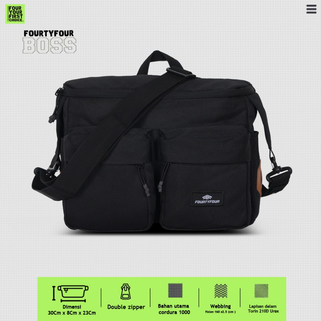 FOURTYFOUR BOSS - Tas Selempang Pria Mesenggers