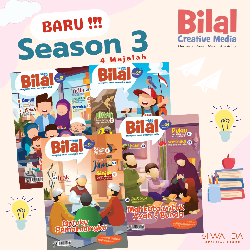 Majalah Anak Bilal Terbaru Bilal Season 3 Paket Edisi 01-04