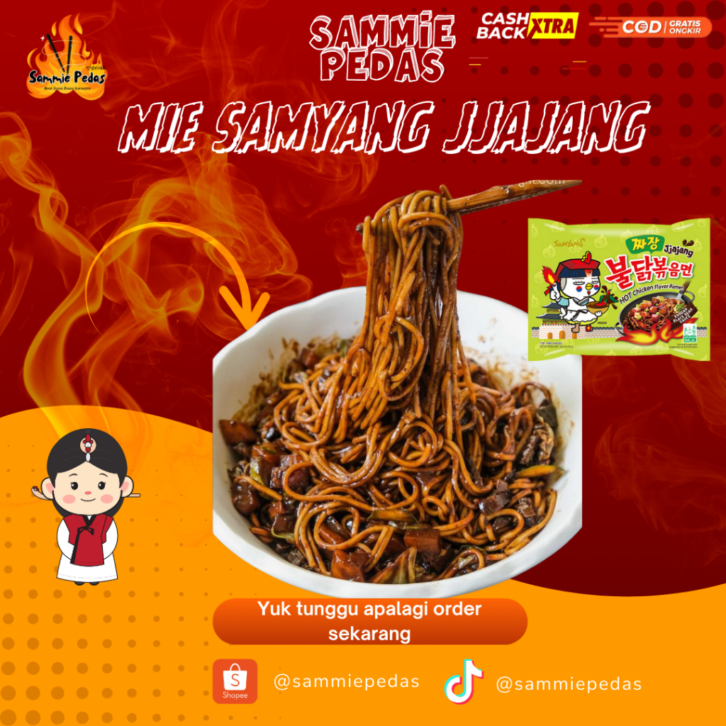 

Mie Samyang Jjajangmyeon Hot Chicken Flavour | Mie Instant Korea Halal 140g