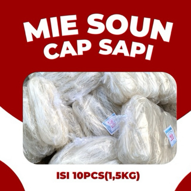 

Mie soun cap sapi isi 10pcs(1,5kg)