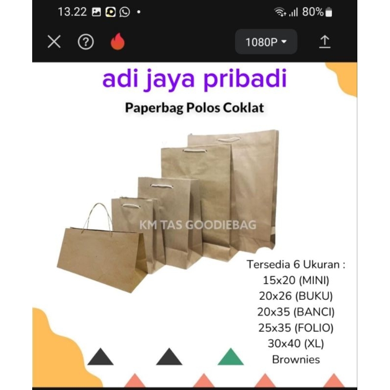 

paper bag polos coklat