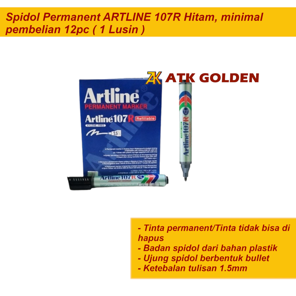 

Spidol Permanent Artline 107R Hitam