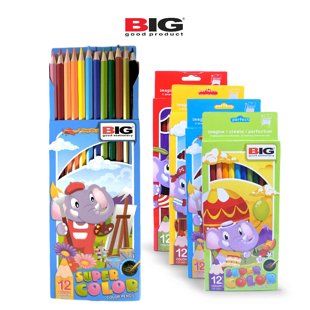 

BIG Pensil Warna/ Pencil colored Set Lengkap 12 Panjang CP-5001