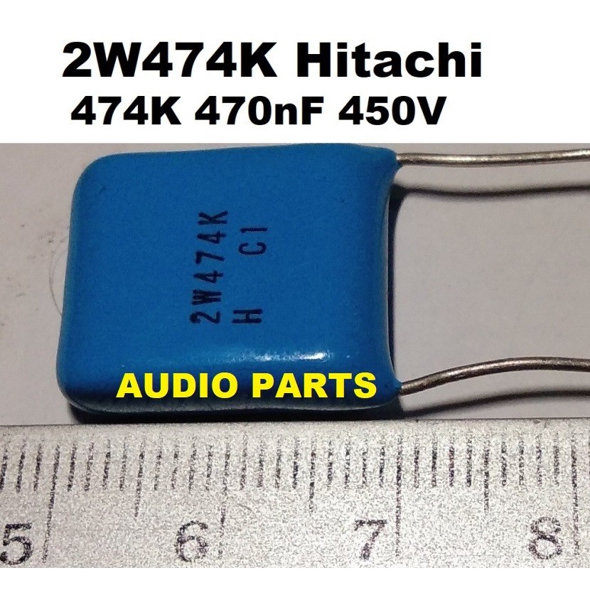 Mylar 450v 474K 2W474K Hitachi Milar 470nf 0,47uf 474 baru