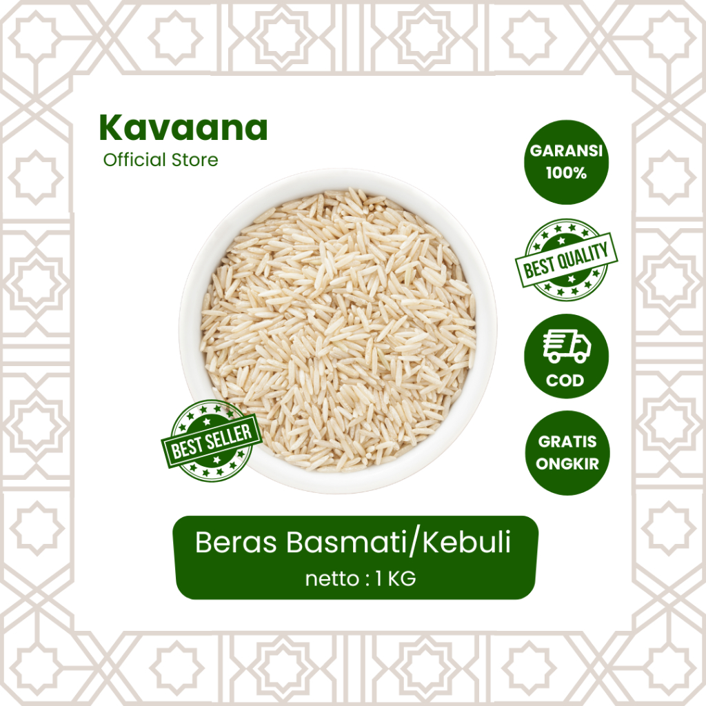 

Kavaana Beras Basmati 1kg / Beras Kebuli / Beras Biryani / Beras Mandhi / Beras India/ Beras Basmati Termurah / Beras Basmati Murah / Beras Kebuli Murah / Beras Biryani Murah / Basmati Beras Timur Tengah / Beras untuk Kebuli / Beras Untuk Biryani Premium