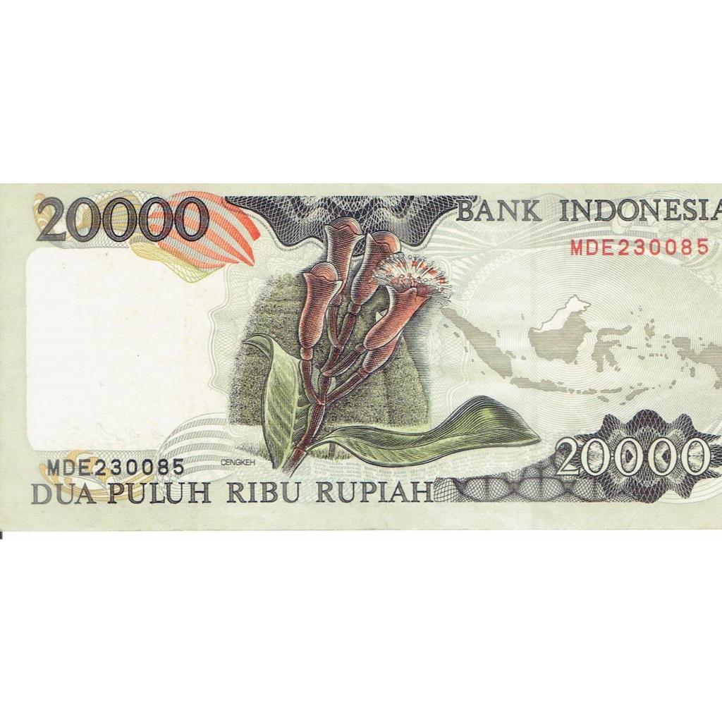 20.000 rupiah cendrawasih th 1995.