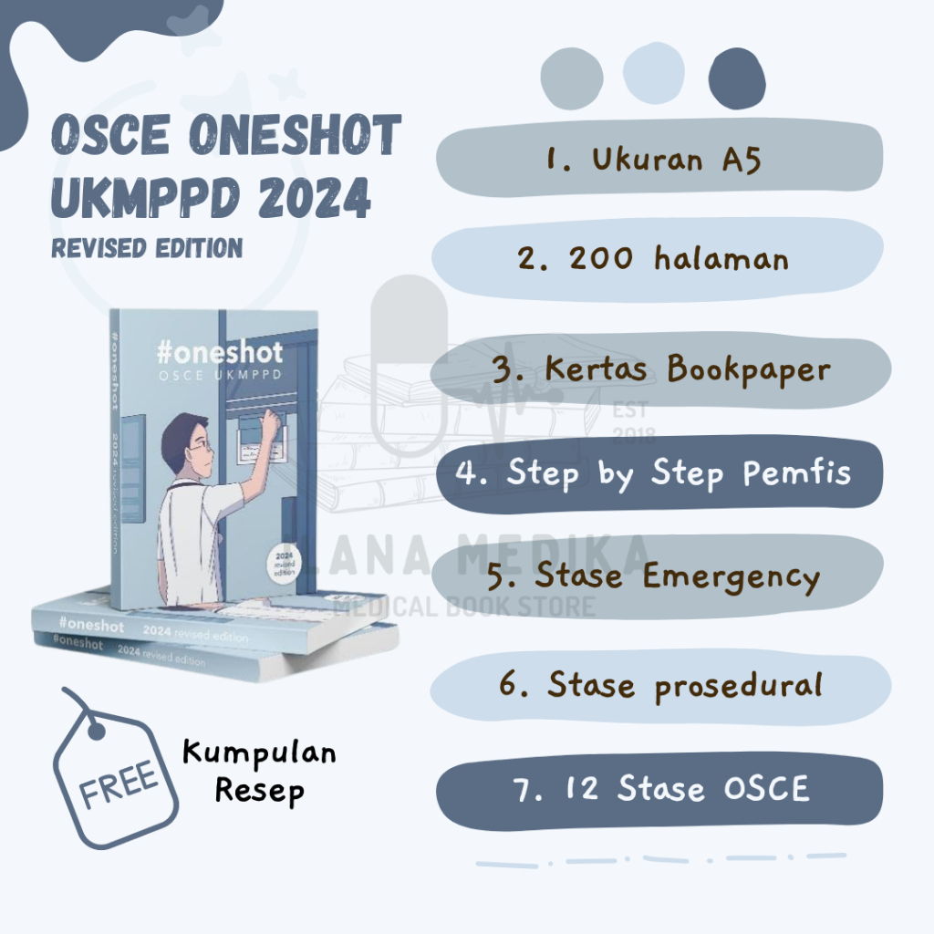 Buku Osce Ukmppd Oneshot Free Kumpulan Resep A5 Soft Cover