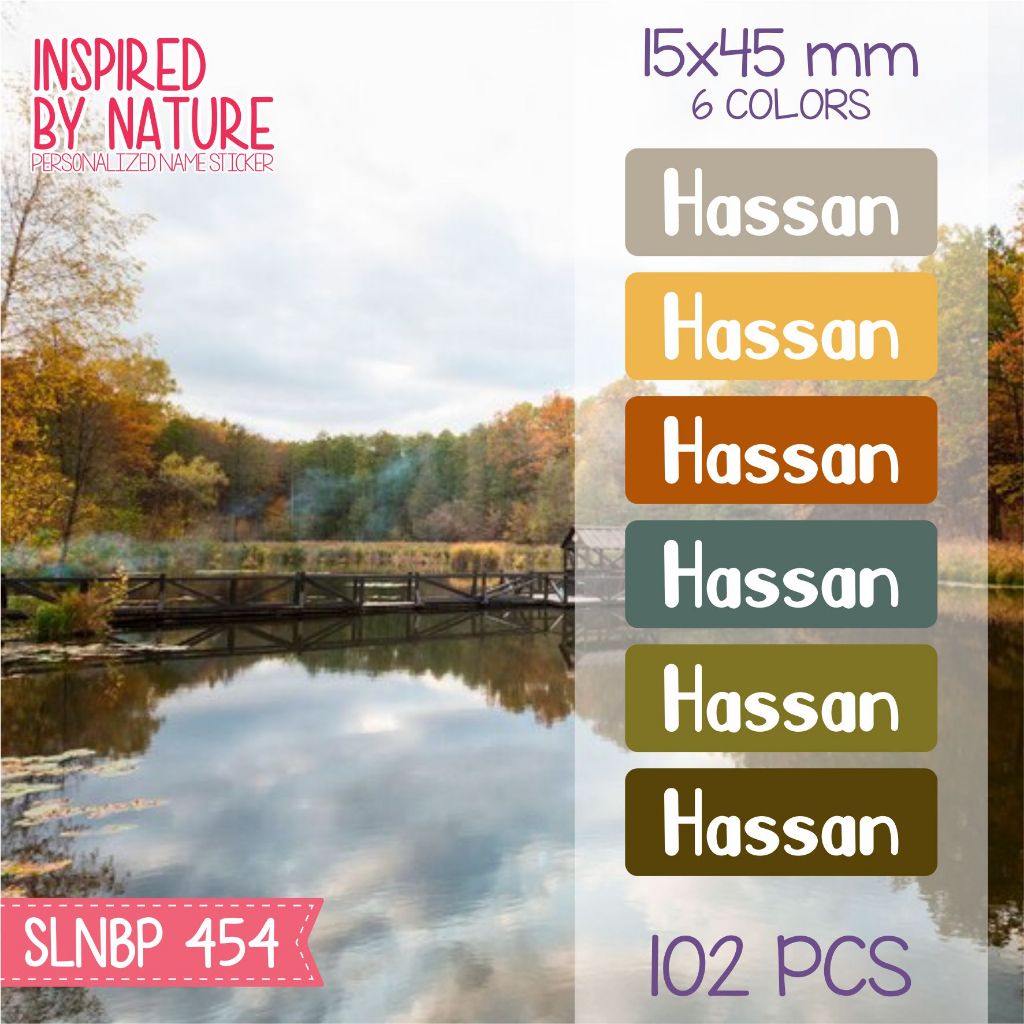 

Stiker label nama waterproof kartun sepatu buku sekolah anak SLNBP 454