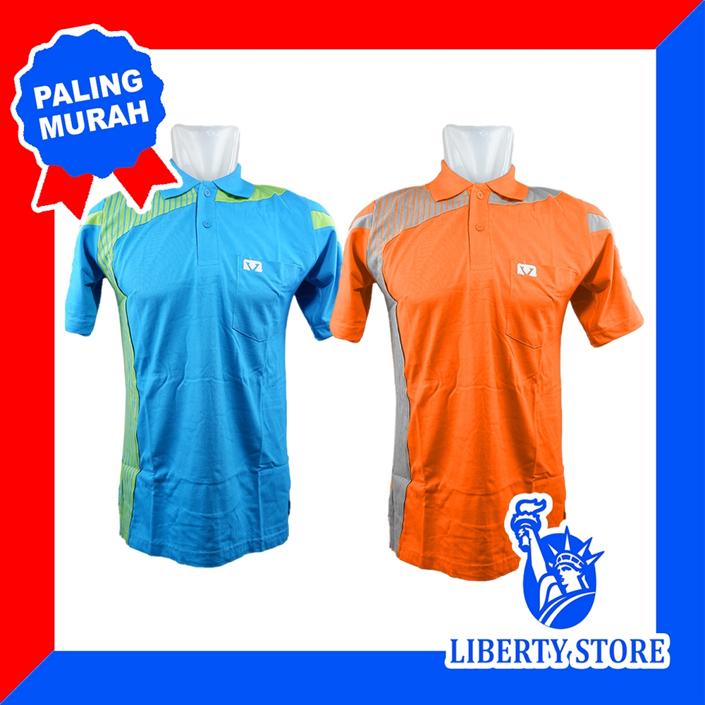 Baju Kaos Kerah Olahraga Lengan Pendek Pria Wanita MOU CK 1L