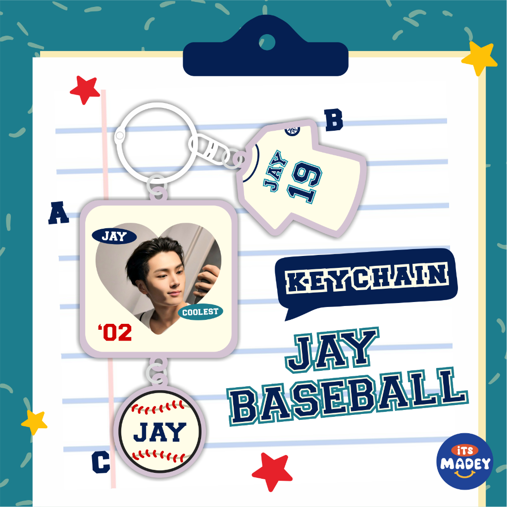 JAY BASEBALL KEYCHAIN | GANTUNGAN KUNCI JAY ENHYPEN
