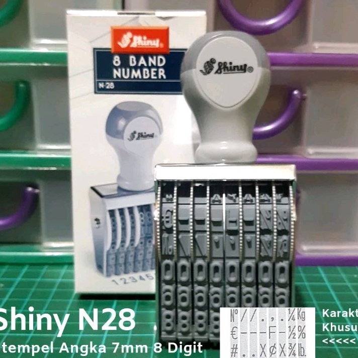 

KODE I6H Stempel Manual Angka 8 Digit 7mm 9mm Shiny N28 N18 N18 N28