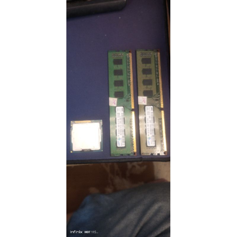 Ram DDR3 PC10800 4gb 2gb x 2 Samsung + Prosesor Intel Celeron G1610 LGA1155