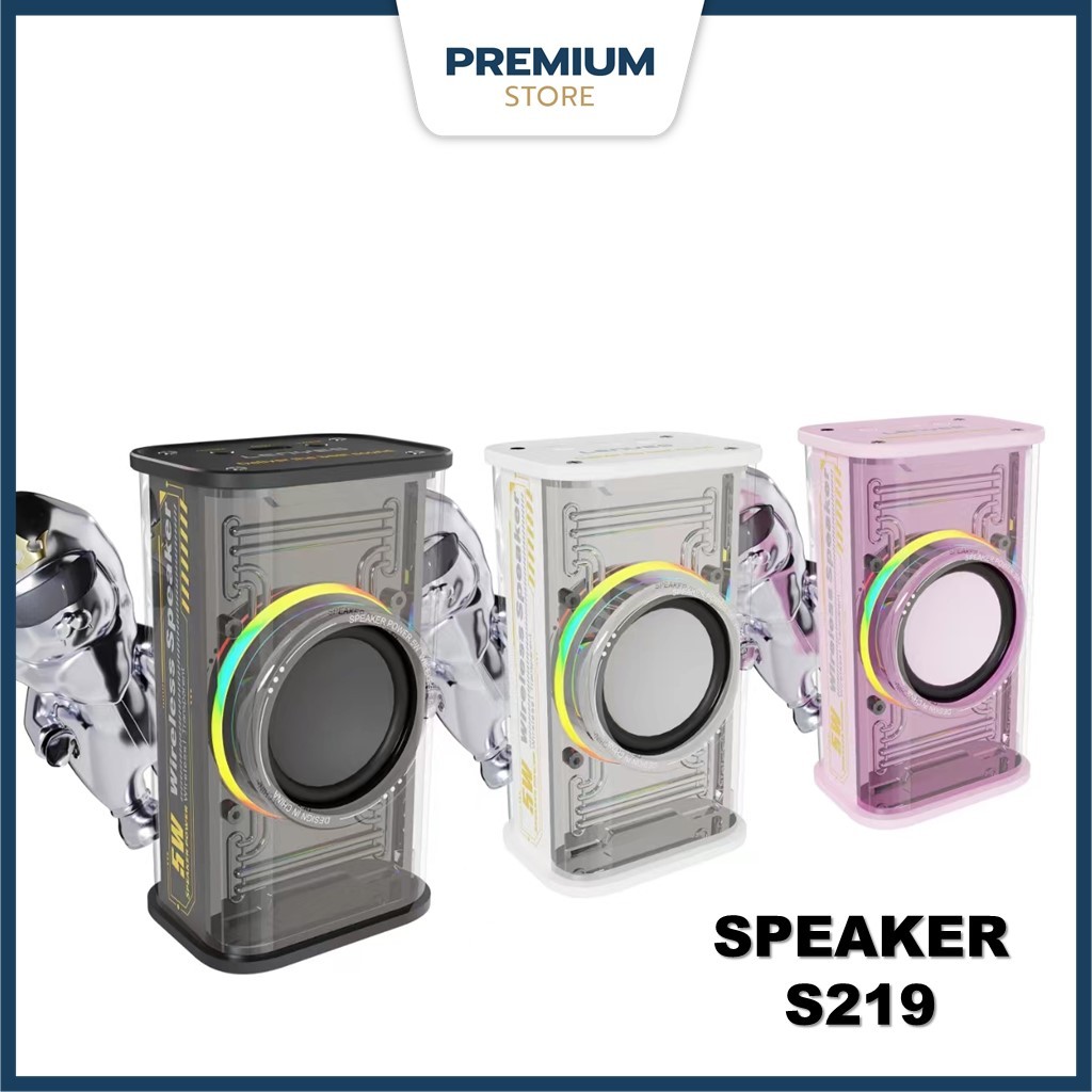 WINSI Speaker bluetooh WS-322 speker bluetooth mini LED RGB Light spiker blutut stereo wireless tran