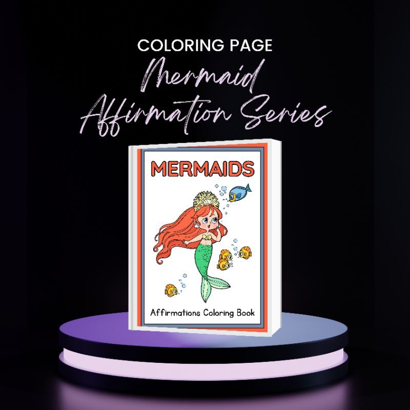 

KERTAS MEWARNAI GAMBAR ANAK KIDS COLORING PAGE OCEAN LIFE MERMAID AFFIRMATION POSITIVE SERIES PAUD TK SD UK.A4