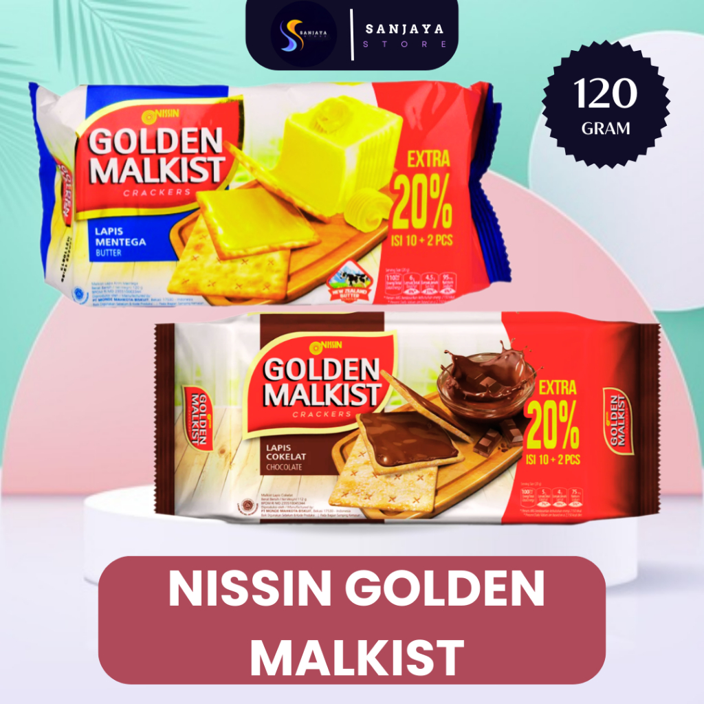 

Nissin Golden Malkist Chocolate dan Butter Varian Rasa 120 gr