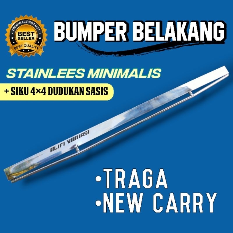 Bamper Bemper Bumper Belakang stainlees mobil TRAGA  Produk ALIFI VARIASI