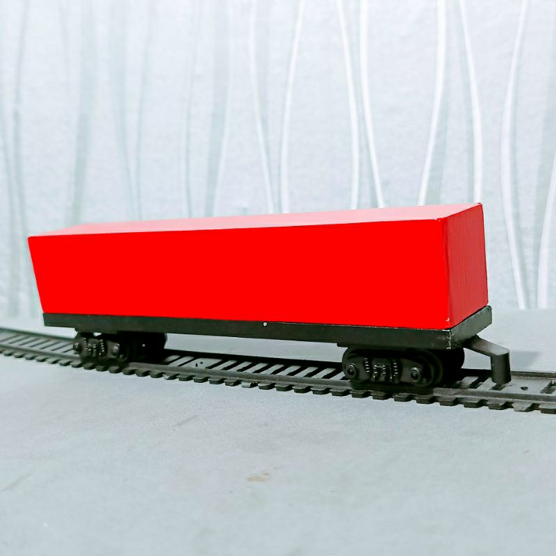 Mainan Kereta Api Indonesia Lokomotif CC201 Rangkaian Gerbong Kontainer