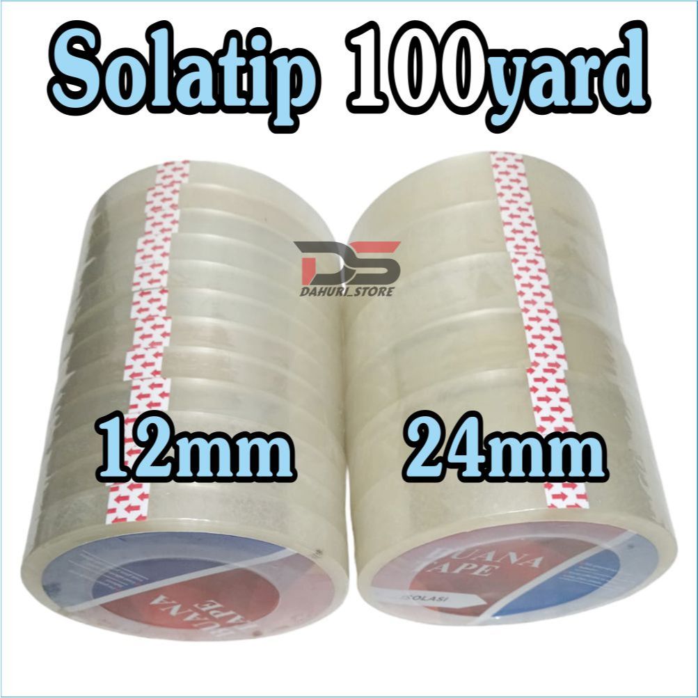 

ATH LAKBAN KECIL BENING / SOLATIP / SELOTIP UKURAN 1/2 inch 12mm & 1 INCH 24MM PANJANG 100 yard