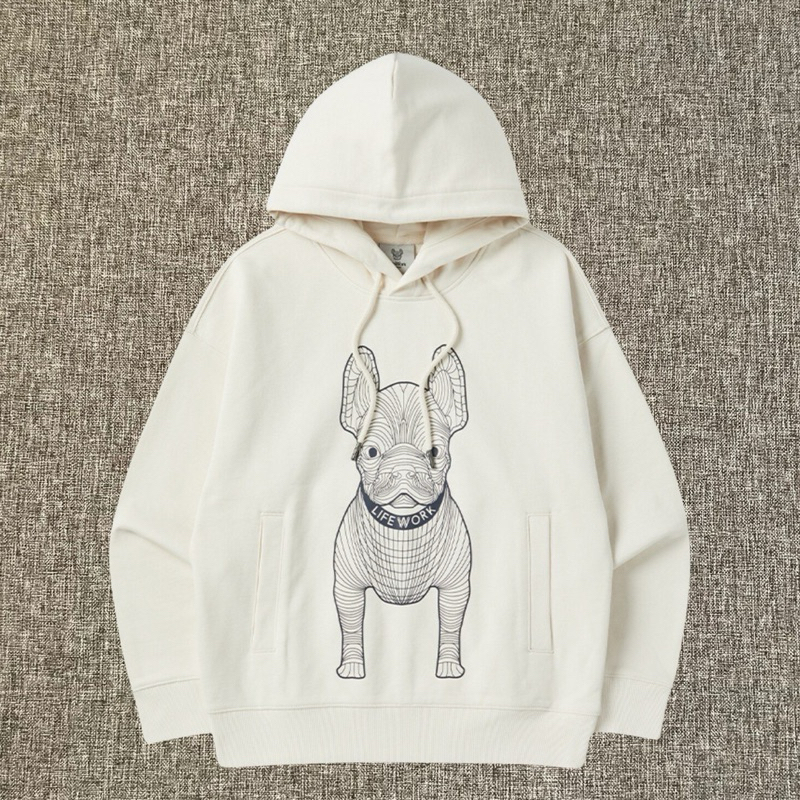 Lifework Black Radog Hoodie Ivory Original / Life Work