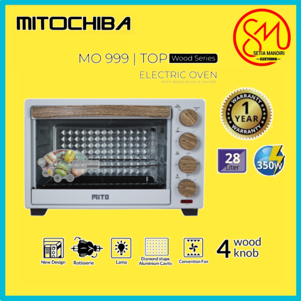 MITO MO999 Oven TOP Wood Series Kapasitas 28 Liter 350 Watt MO 999