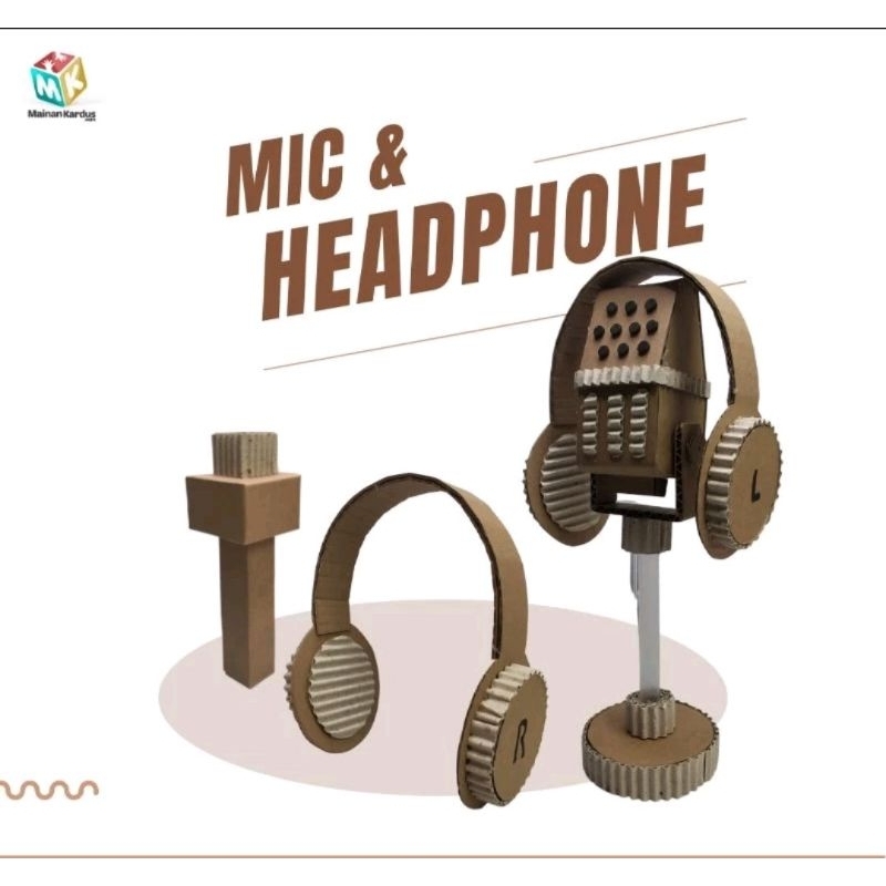 

Mic & Headphone kardus / properti drama kardus / prakarya sekolah