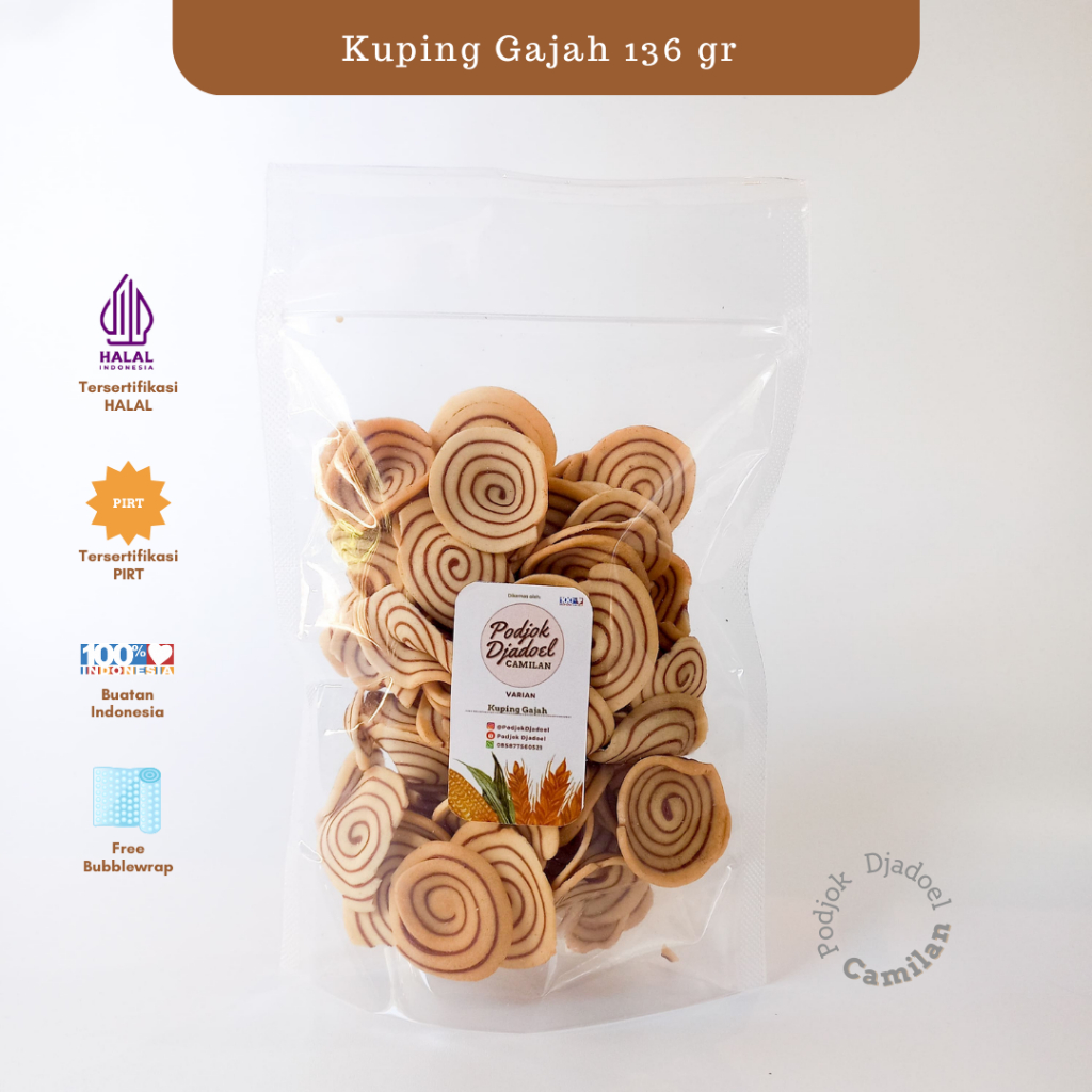 

[PodjokDjadoelCamilan] Snack Kuping Gajah Manis 136 gr