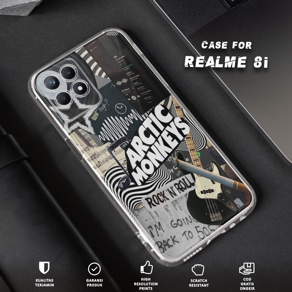 CASE REALME 8i - CASING REALME 8i Motif ARTIC BRANDED - Softcase Premium Fourside - Bening Transpara