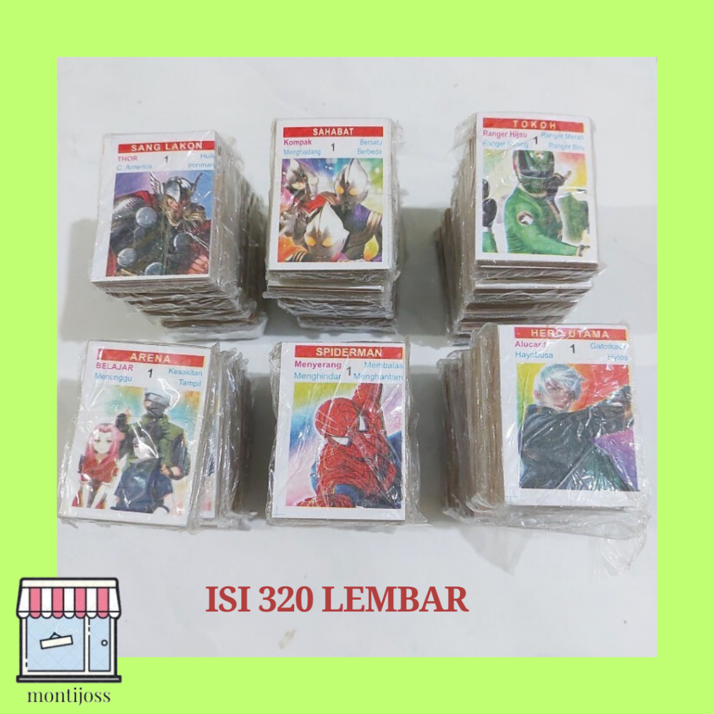 ✅ Kartu Kwartet per ikat isi 320lembar / Kartu Jadul era 90 an