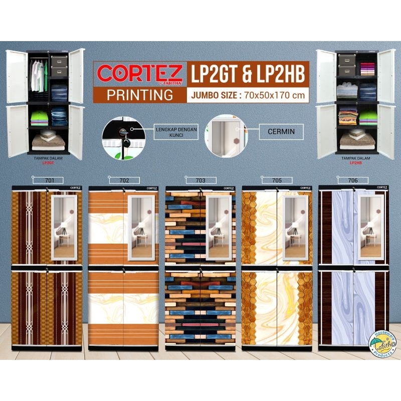 LEMARI 2 PINTU LP2GT TABITHA PRINTING