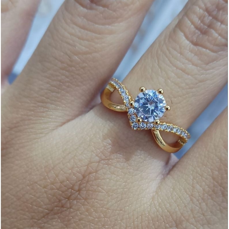 Cincin xuping permata lapis emas