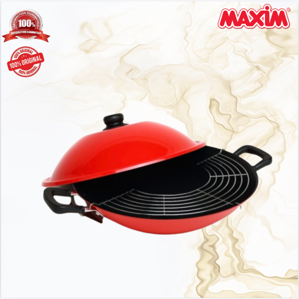 MAXIM CHEF WOK 40 CM / WAJAN PENGGORENGAN 40 CM/CHEFWOK40CM/CHEFWOK 40 CM/CHEF WOK 40 CM/CHEF WOK & 