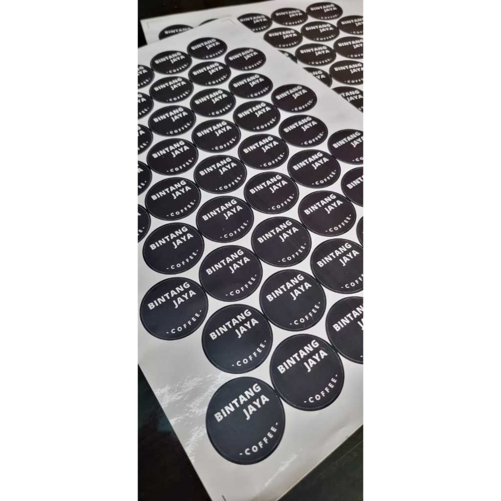 

sticker parfum custom stiker nama bahan chromo