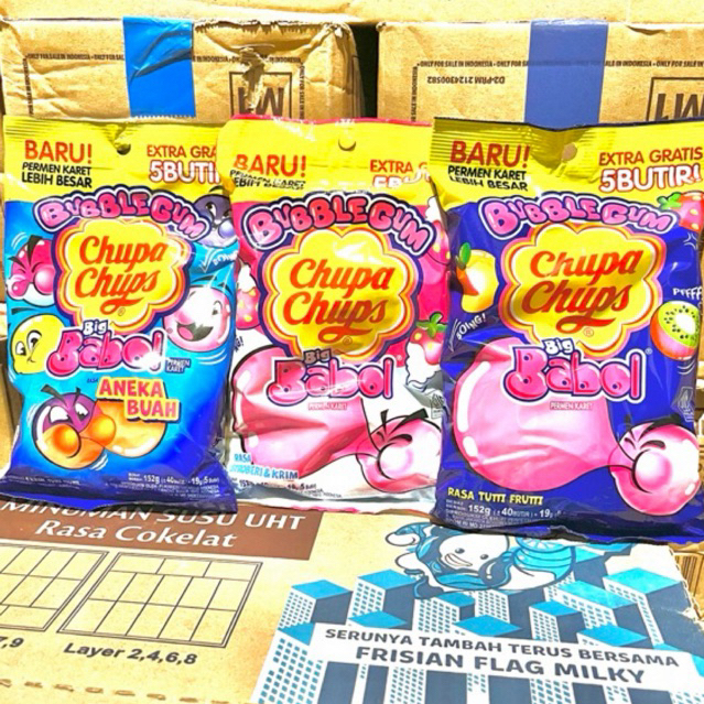 

Baru Chupa Chups Big Babol Permen Karet 40 Butir