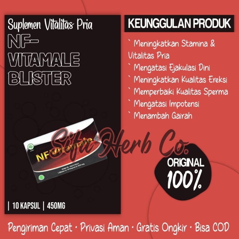 BEST SELLER!! HERB STAMINA PRIA NF VITAMALE10™ ORIGINAL (10 KAPSUL)